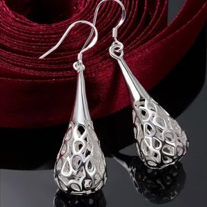 Silver Tear Drop Earrings